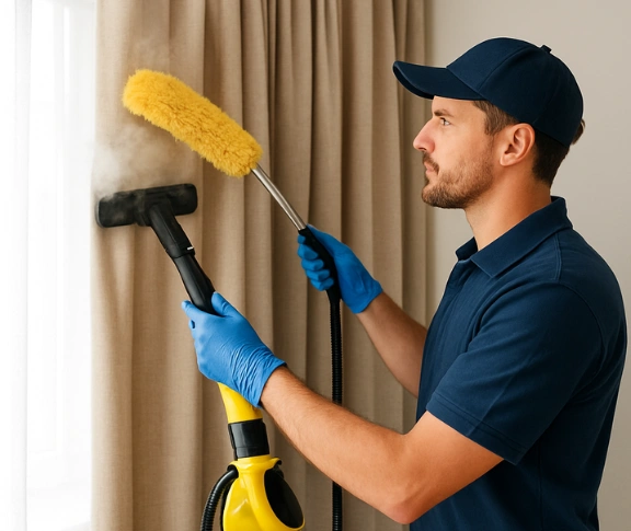 Trusted residential curtain cleaning technician Matty Curtain Cleaning kingsbury-vic QLD