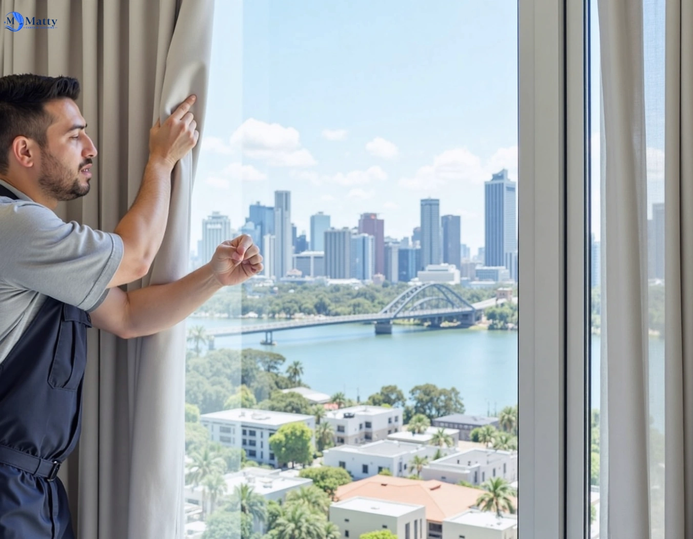 Professional curtain steam cleaning service kingsbury-vic QLD by Matty Curtain Cleaning